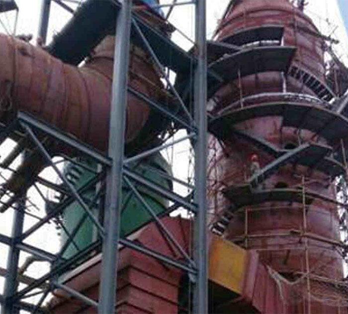 大潤通電廠-安裝新脫硫、脫硝、鍋爐鋼結(jié)構(gòu)